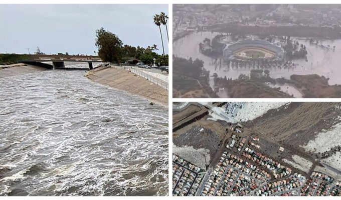 Devastating hurricane in California and Nevada: how it was (10 photos + 3 videos)