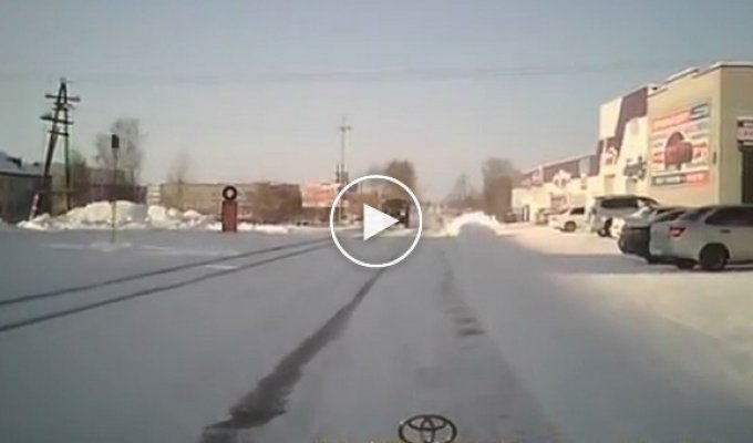 Overtaking on a snow track