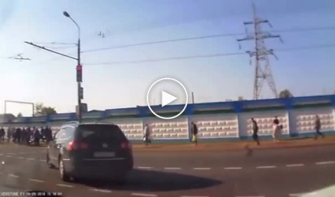 Лобовое столкновение автомобилей в Минске