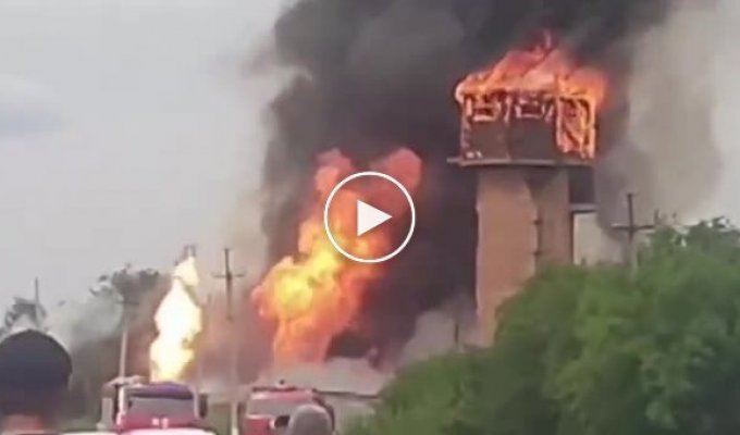 Powerful explosion at a gas station in Kazakhstan