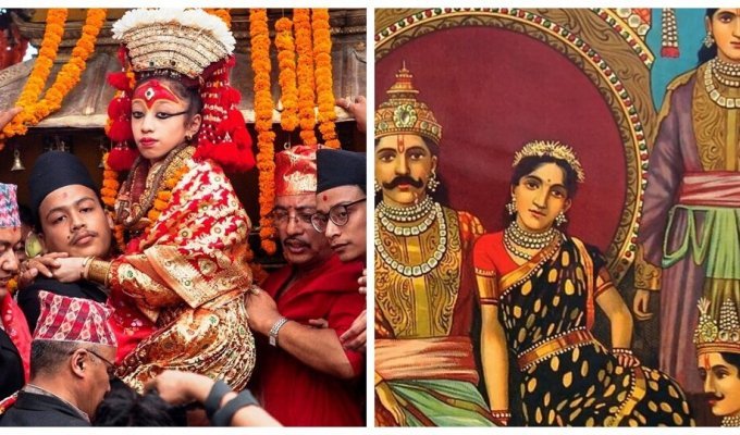 A woman from India was married to four men at the same time (2 photos)