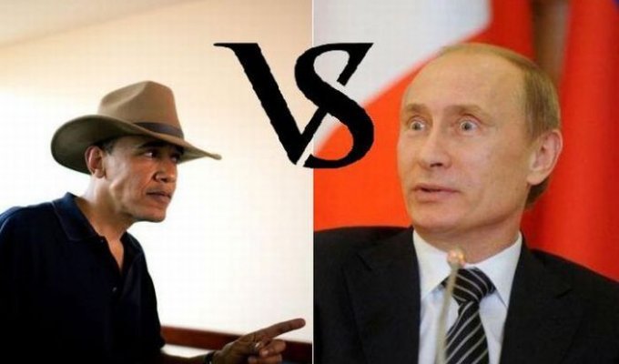 Путин против Обамы (12 фото)