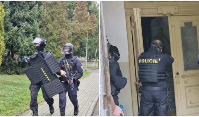 Штурм по ошибке: чешские полицейские "взломали" школу вместо цели учений (4 фото)
