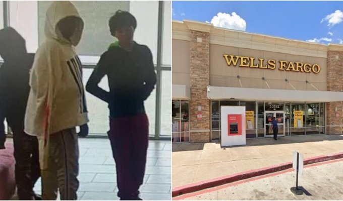 In Texas, three boys robbed a bank (3 photos + 1 video)