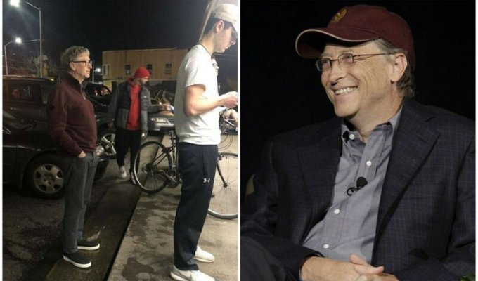 Билла Гейтса сфотографировали в очереди за бургером (5 фото)
