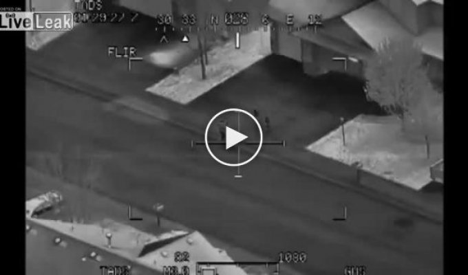 The pilot filmed his family with an Apache camera