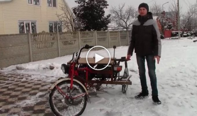 Толковый 14-летний парень построил и испытал 200-кубовый трицикл