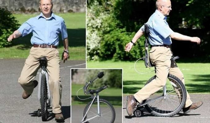 Физик представил транспорт будущего - одноколесный беспедальный велосипед (4 фото)