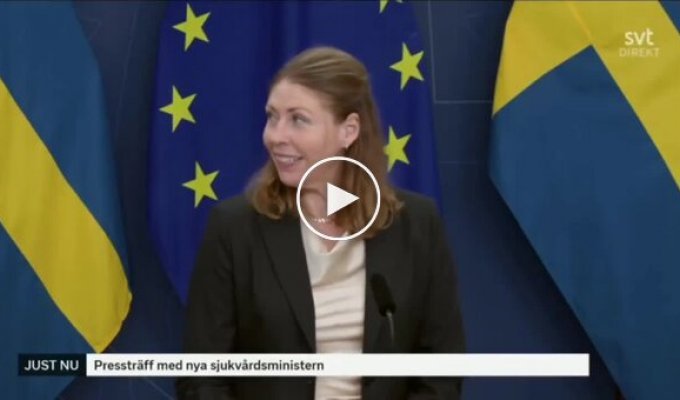 Министр здравоохранения Швеции потеряла сознание во время пресс-конференции