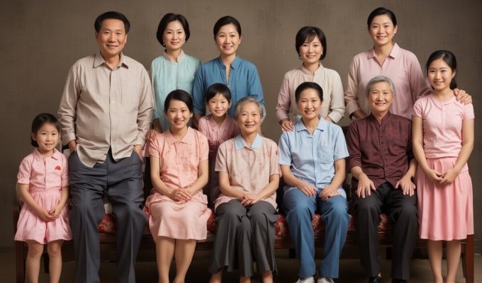 У Китаї одна сім'я 23 рази одружилася одна з одною (6 фото)