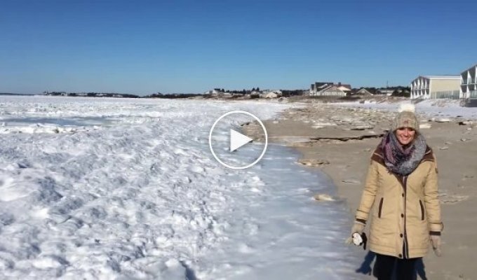 Замерзший океан в Массачусетсе
