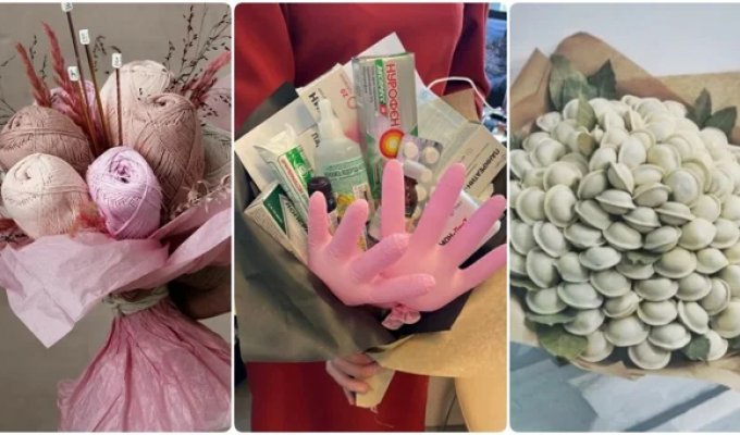 Not only flowers: unusual bouquets that can be given to girls (16 photos)