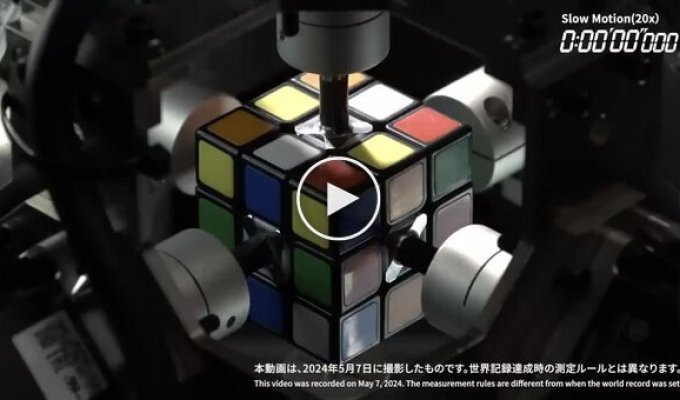 Robot sets record for solving Rubik's cube