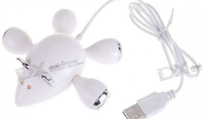 Забавный USB-хаб в виде мыши (3 фото)