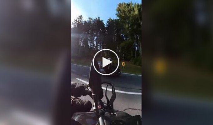 A motorcyclist fails to navigate a turn