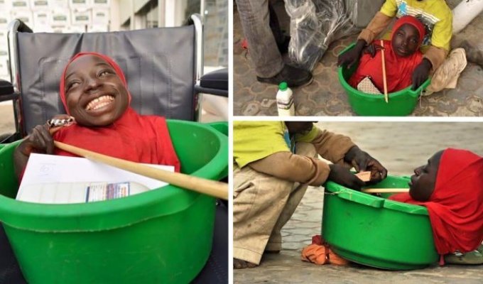 19-летняя нигерийка всю жизнь живет в пластиковом тазу (10 фото)