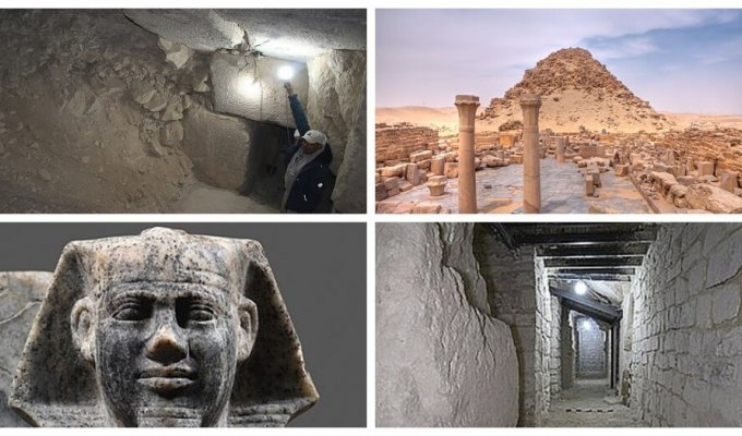 Eight secret rooms were found in the pyramid of Pharaoh Sakhur (5 photos)