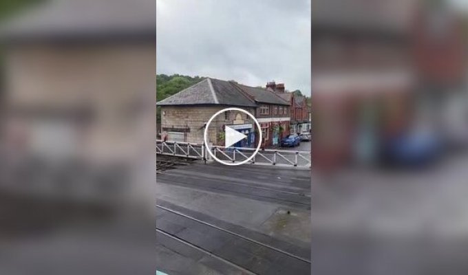 A working old railway crossing in North Yorkshire, England