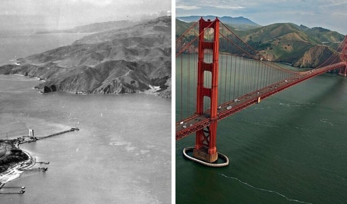 What the places where famous world buildings were built used to look like (10 photos)