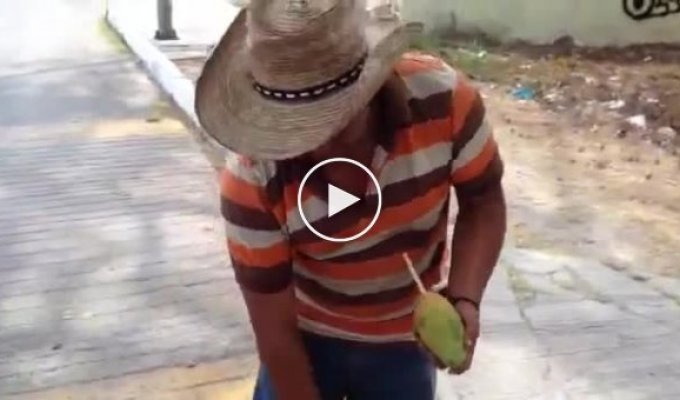 Уличный торговец нарезал манго в уникальном стиле