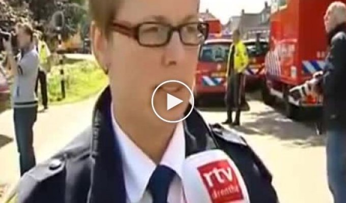 Падение телевизионной башни в Нидерландах из-за пожара