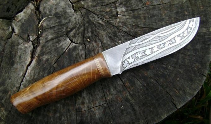 Пропитка деревянной рукояти ножа разными средствами (15 фото)