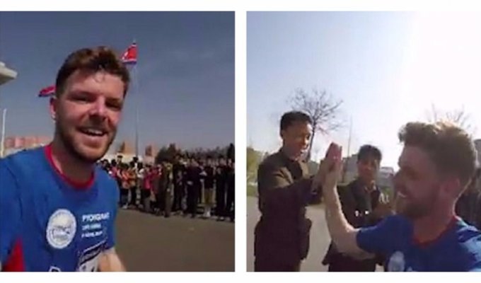 Ирландец пробежал марафон в Пхеньяне и выложил видео (5 фото)
