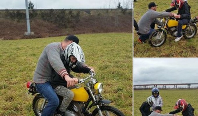 Раскаявшиеся подростки вернули украденный мотоцикл (3 фото)