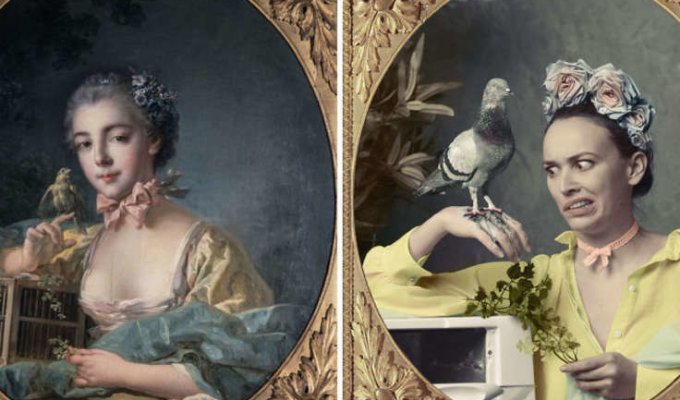 Пользователи Instagram воссоздали знаковые произведения французского искусства (11 фото)