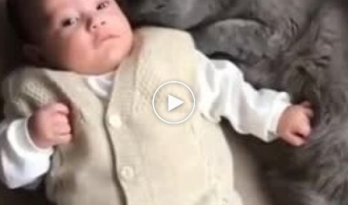 If this isn't love, then what is: a cat and a baby?