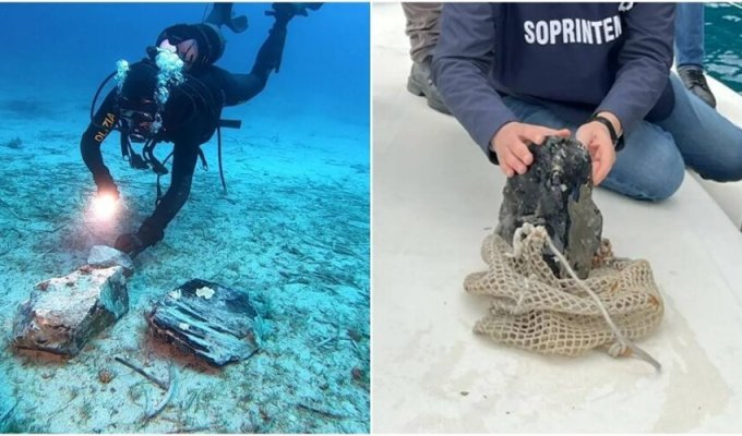 У берегов Италии нашли груз затонувшего корабля (4 фото)