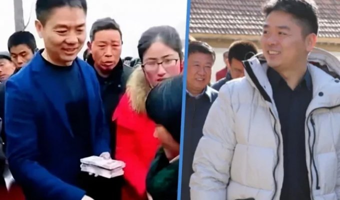 A man gave money to people from his native village when he became a billionaire (4 photos + 1 video)