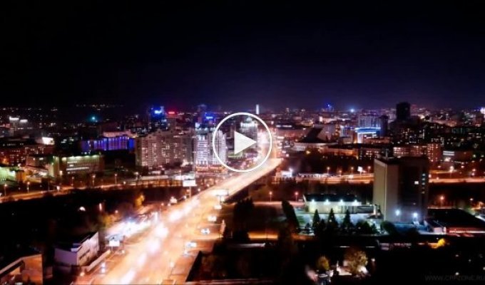 Красота ночного Новосибирска (timelapse)