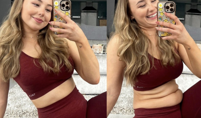 Don't believe everything you see!: A girl shows how her body actually looks in pictures from social networks (13 photos)