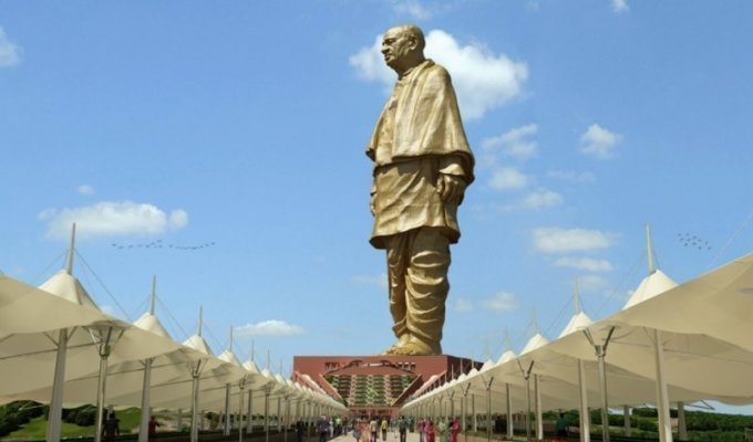 В Индии продолжается строительство самой высокой статуи в мире (11 фото + 1 тянучка)