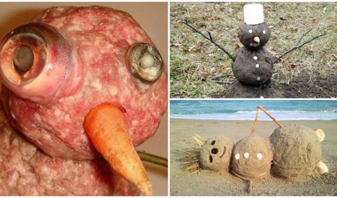 15 безумных идей из чего можно сделать снеговика, если у вас нет снега (16 фото)