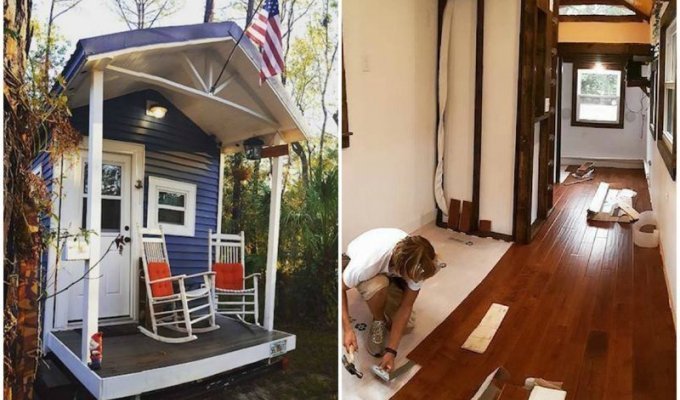 Американский студент отказался от общежития и построил дом на колесах за $15,000 (15 фото)