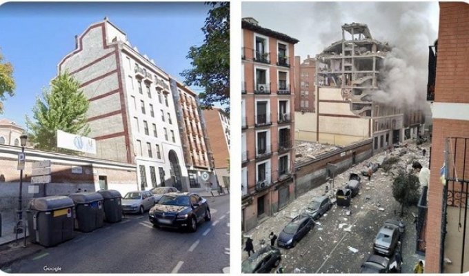 В центре Мадрида произошел мощный взрыв (2 фото + 5 видео)