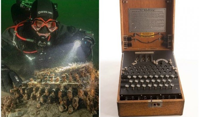 На дне Балтийского моря нашли шифровальную машину нацистов (10 фото)