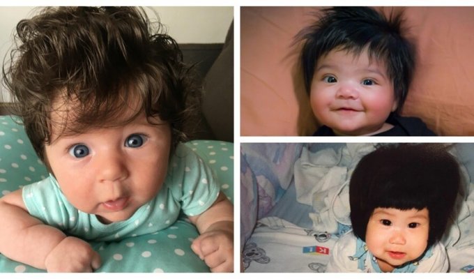 30 adorable babies with voluminous hair (31 photos)