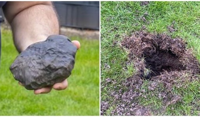 A resident of Germany found a meteorite in the backyard and got rich (3 photos)