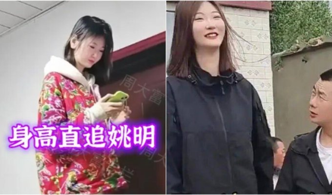 Китаянка ростом 2,26 не может найти себе пару (4 фото + 1 видео)