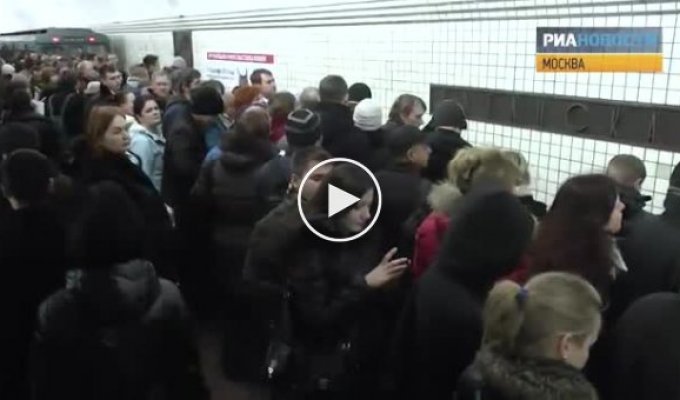 Как штурмуют вагоны московского метро на фиолетовой ветке