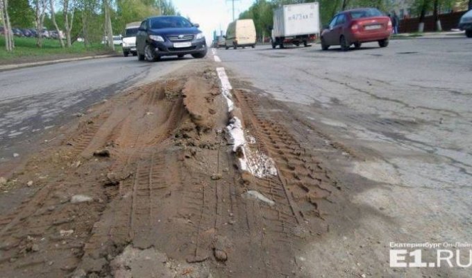 Обновленная дорожная разметка в Екатеринбурге (3 фото)