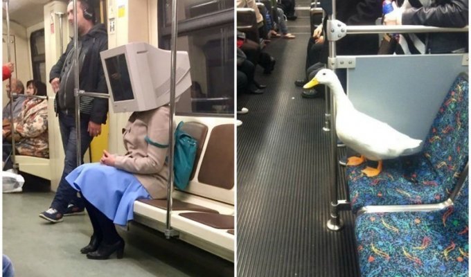 25 пассажиров метро, которые точно сделают поездку нескучной (26 фото)