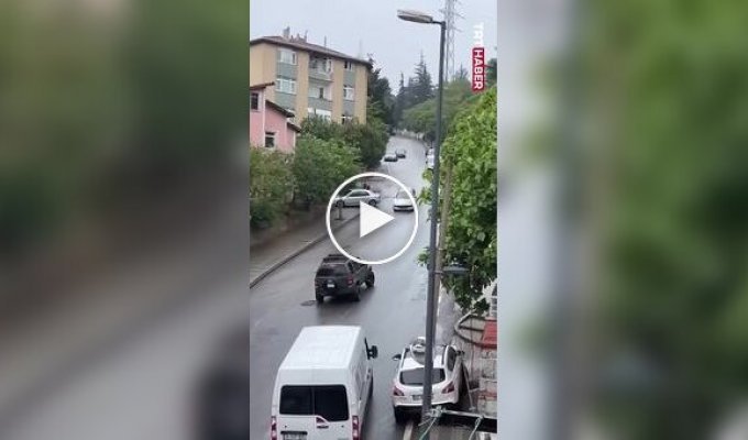 Авария из-за разлитого дизельного топлива