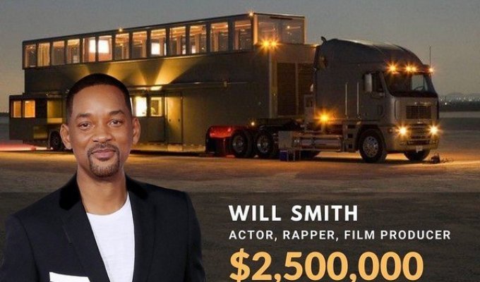 Уилл Смит показал, как выглядит его грузовик с прицепом за 2,5 миллиона долларов (8 фото)