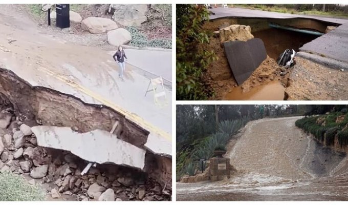 California suffers from floods and landslides (12 photos + 5 videos)