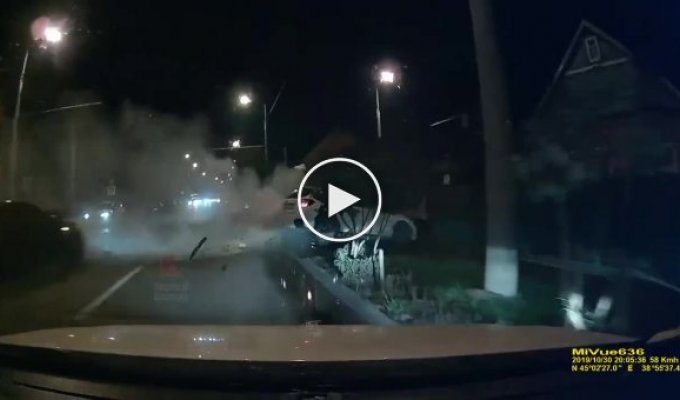 В Краснодаре водитель BMW вылетел на встерчку