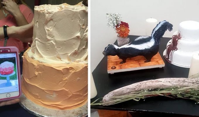 40 funny, and often simply unsuccessful, wedding cakes (41 photos)